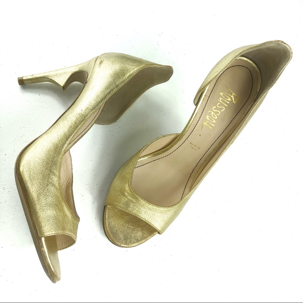 Rousseau Made in Italy Gold High Heel Shoes 37.5